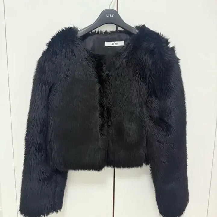 [BUNJANG] Azoon Faux Fur Jacket Black / 애즈온 퍼자켓 블랙