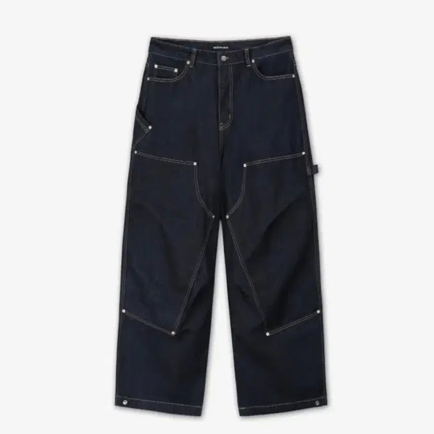 [BUNJANG] 9999 Archive Double Knee Denim Pants / [1] 9999아카이브 더블니 데님팬츠