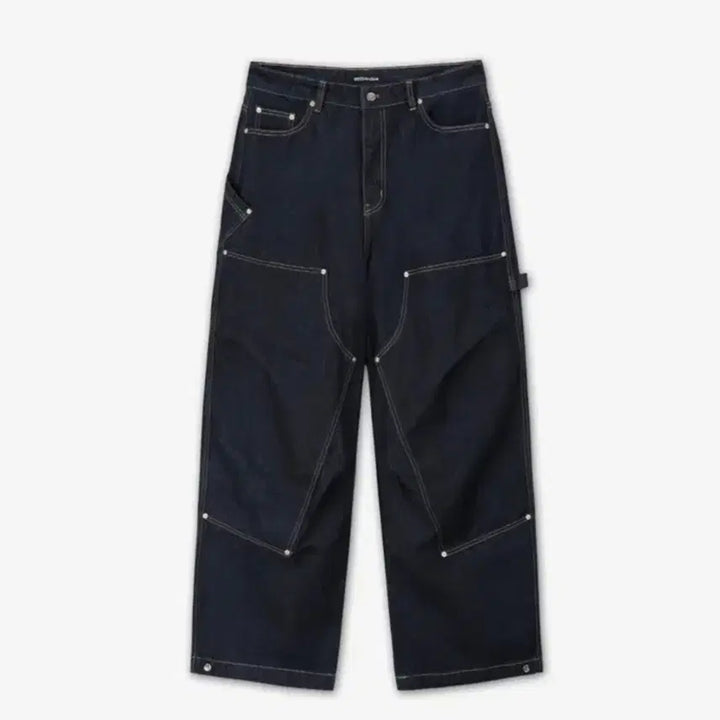 [BUNJANG] 9999 Archive Double Knee Denim Pants / [1] 9999아카이브 더블니 데님팬츠