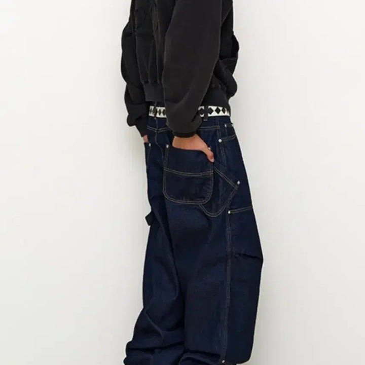 [BUNJANG] 9999 Archive Double Knee Denim Pants / [1] 9999아카이브 더블니 데님팬츠