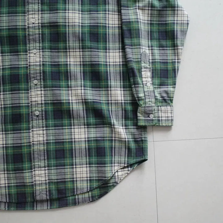 [SOLD OUT] 90s 폴로 랄프로렌 블랙와치 체크 버튼다운 옥스포드 셔츠 L