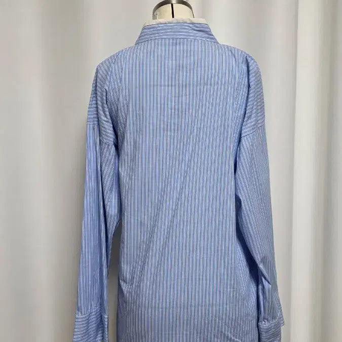 [SOLD OUT] 생활한복 무릇 스트라이프 셔츠 저고리 하늘색 Free