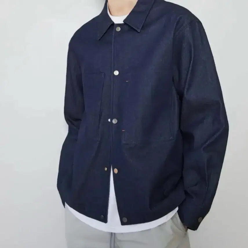 [SOLD OUT] [새상품] 밈더워드로브 엘로이 포켓 데님 트러커 3 인디고 청 자켓 재킷