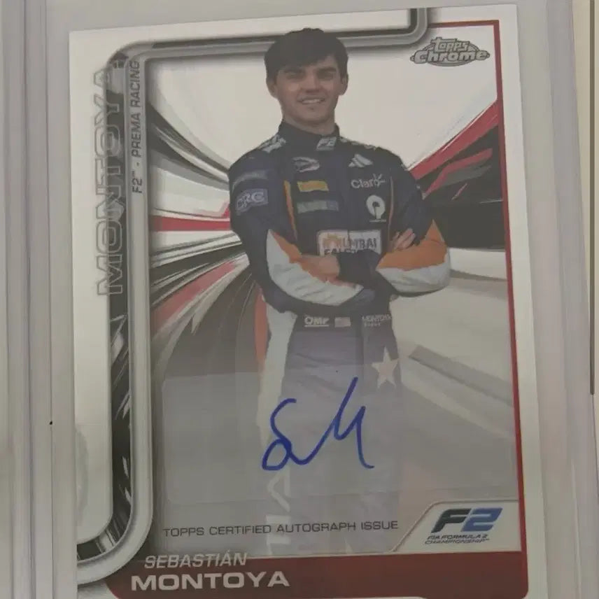 [BUNJANG] Topps Chrome Sebastian Montoya F1 Signed Card / 탑스 크롬 F1 세바스티안 몬토야 F2선수 싸인카드