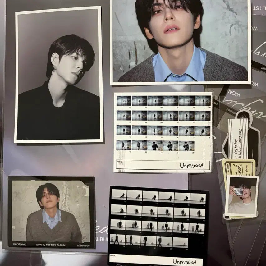 [BUNJANG] Wonpil Unfiltered Photo &amp; POB Poster &amp; Sticker Bundle Set / 원필 언필터드 포토 &amp; 초도한정 특전 포스터 &amp; 스티커 일괄