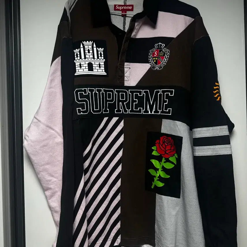 [BUNJANG] Supreme Rose Rugby Black XL / 슈프림 로즈 럭비 블랙 XL