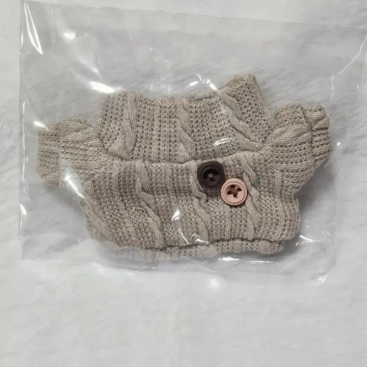 [SOLD OUT] 10cm 솜인형옷 니트 스웨터 모카