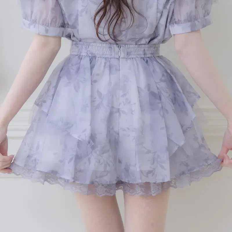 [BUNJANG] ROJITA Sheer Ruffle Skirt Pants / 로지타 ROJITA 시어 러플 스커트 팬츠
