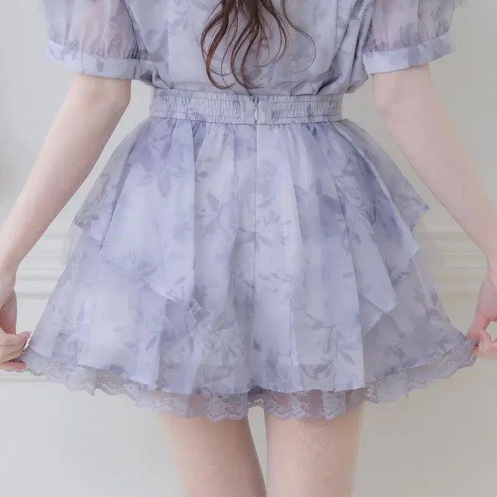 [BUNJANG] ROJITA Sheer Ruffle Skirt Pants / 로지타 ROJITA 시어 러플 스커트 팬츠