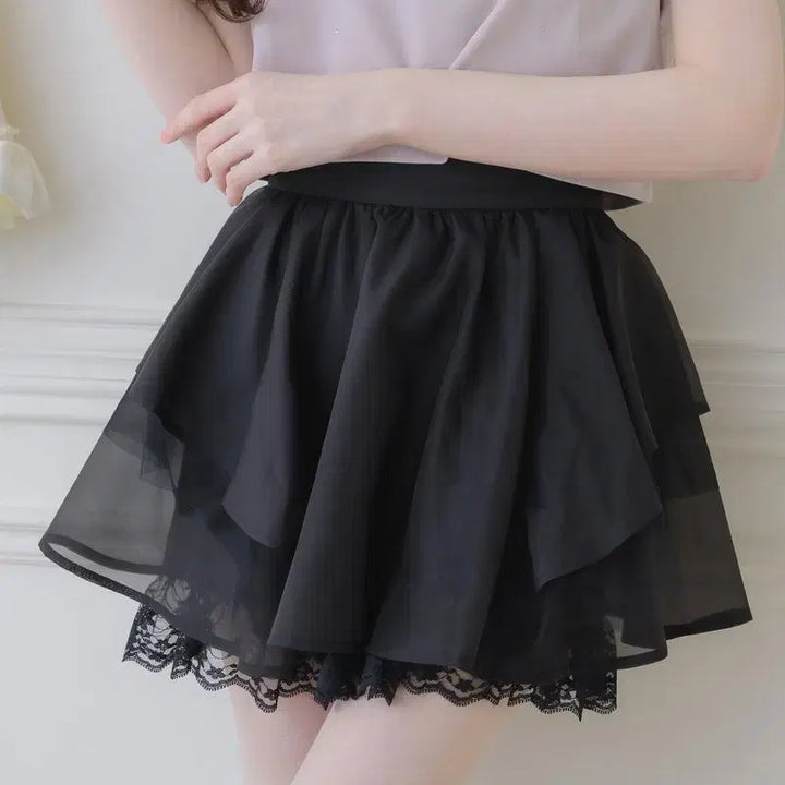 [BUNJANG] ROJITA Sheer Ruffle Skirt Pants / 로지타 ROJITA 시어 러플 스커트 팬츠