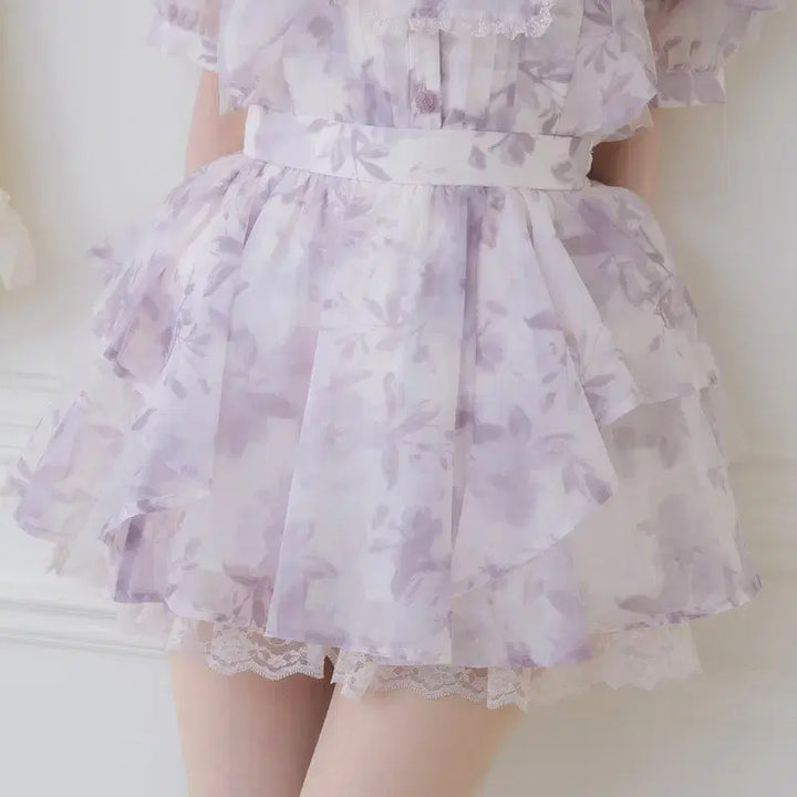[BUNJANG] ROJITA Sheer Ruffle Skirt Pants / 로지타 ROJITA 시어 러플 스커트 팬츠