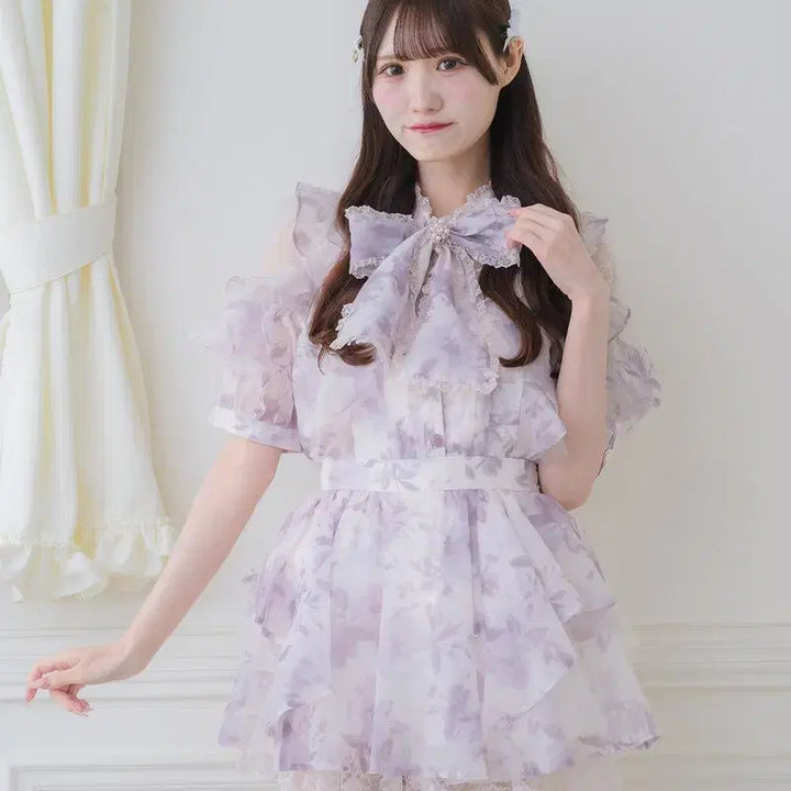 [BUNJANG] ROJITA Sheer Ruffle Skirt Pants / 로지타 ROJITA 시어 러플 스커트 팬츠