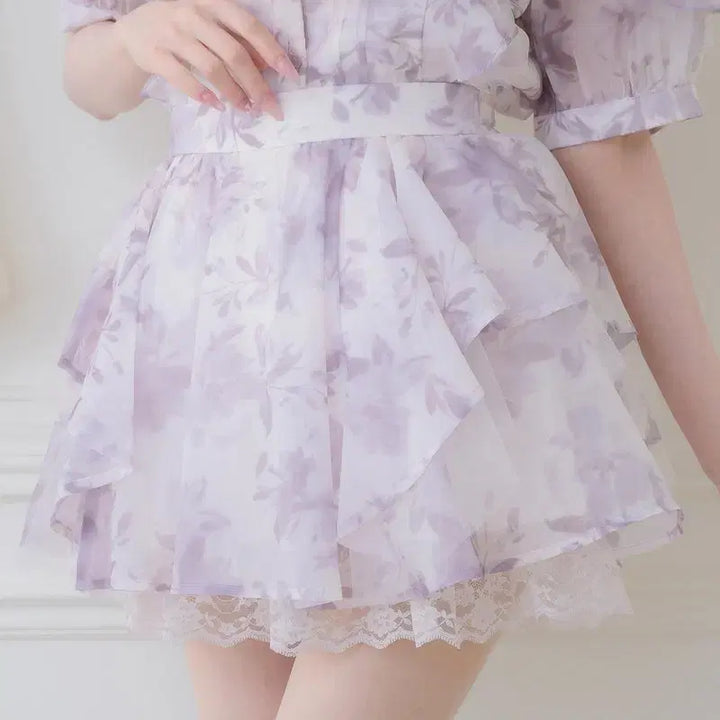 [BUNJANG] ROJITA Sheer Ruffle Skirt Pants / 로지타 ROJITA 시어 러플 스커트 팬츠