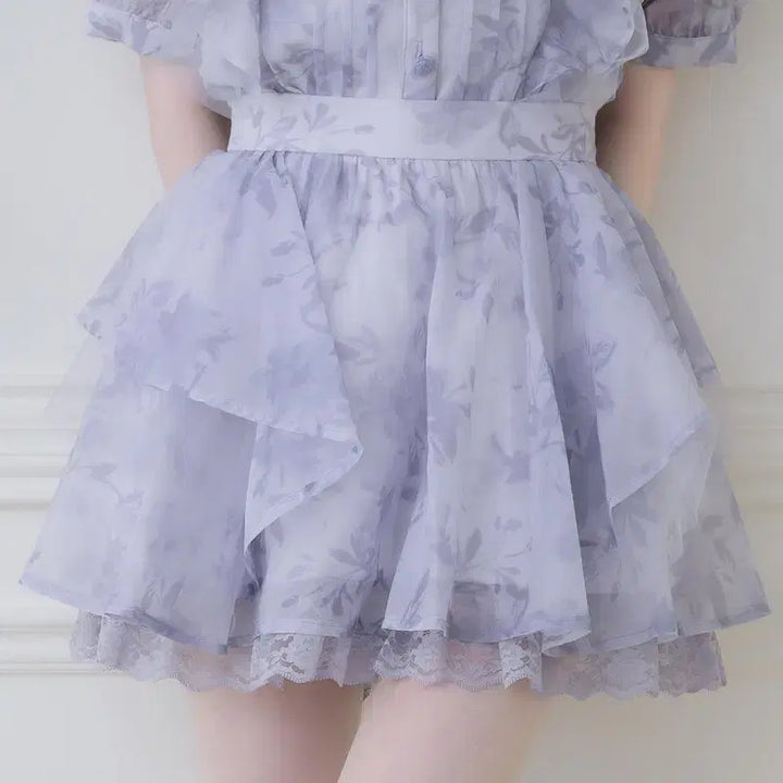 [BUNJANG] ROJITA Sheer Ruffle Skirt Pants / 로지타 ROJITA 시어 러플 스커트 팬츠