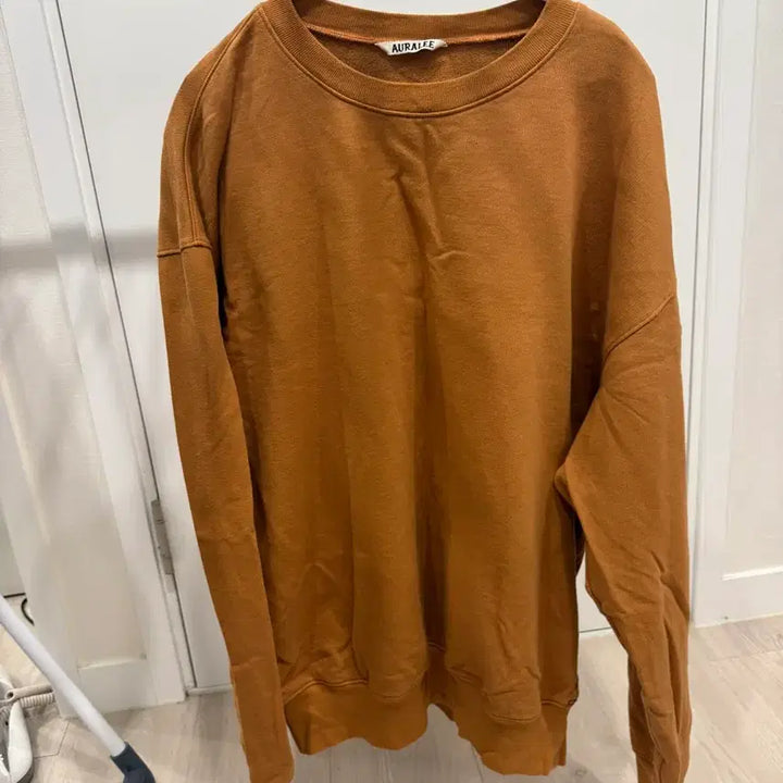 [BUNJANG] Auralee Super High Gauze Sweatshirt Light Brown / 오라리 슈퍼 하이 거즈 스웨트 P/O 라이트 브라운