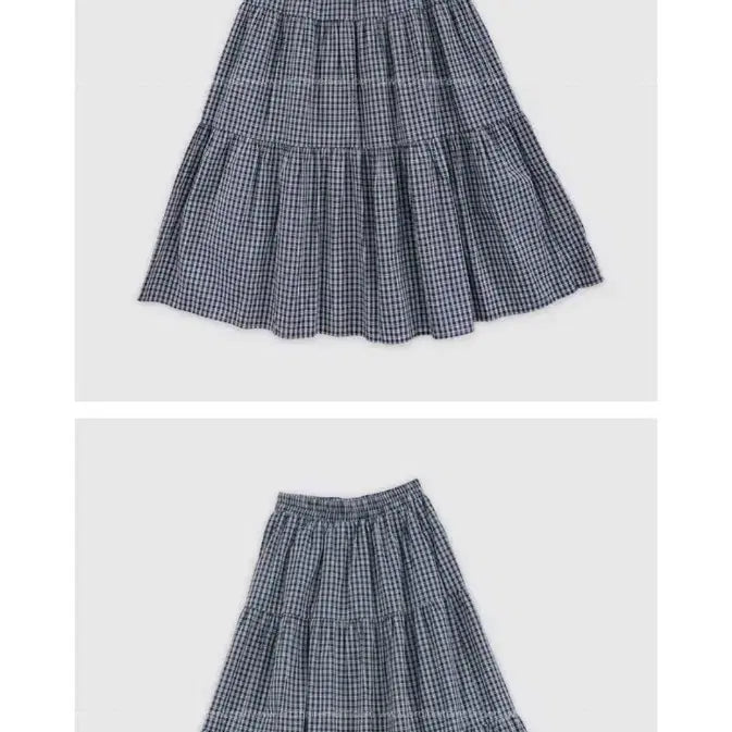 [BUNJANG] Ordinaryment Kie Check Long Skirt / 오디너리먼트 키에 체크 롱스커트
