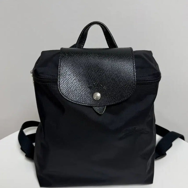 [BUNJANG] Longchamp Le Pliage Green Backpack M Black / 롱샴 르 플리아쥬 그린 M 백팩 블랙