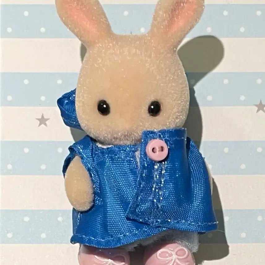 [BUNJANG] Sylvanian Families Baby Raincoat Set Milk Rabbit Split Set / 실바니안 레인코트 우비 아기 세트 밀크 토끼 분철