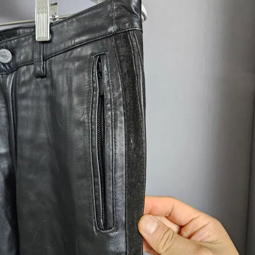 [BUNJANG] Montage Leather Pants M Size / 몽타주 가죽 팬츠 M 사이즈