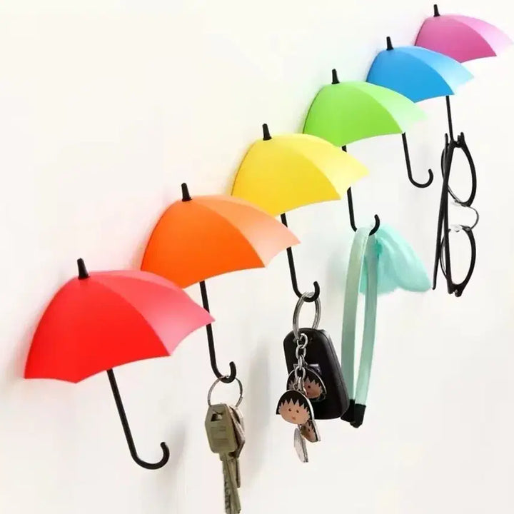 [BUNJANG] Rainbow Umbrella Wall Hook Key Holder / 무지개 우산 벽걸이 후크 키홀더