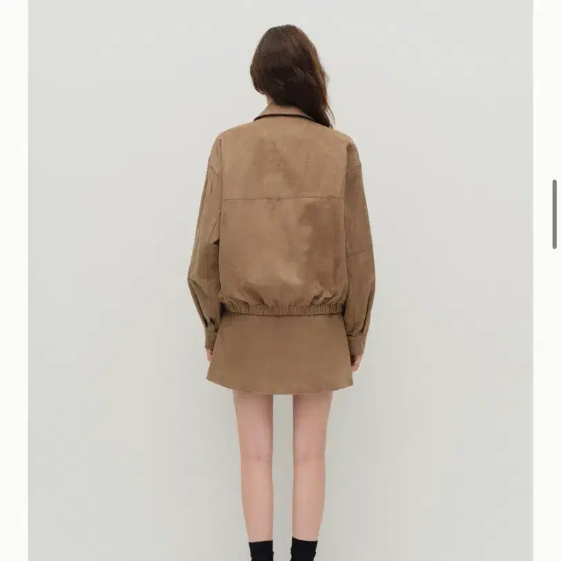 [BUNJANG] Avie Muah Faux Suede Harrington Jacket / Avie muah 아비에무아 페이크 스웨이드 해링턴 자켓