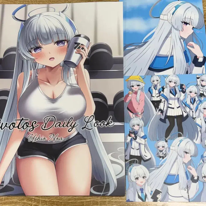 [BUNJANG] Blue Archive Ushio Noa Illustration Book Bundle Set / (일괄)블루 아카이브 우시오 노아 일러스트북 엽서