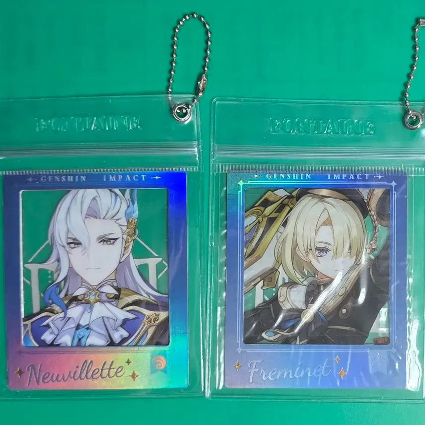 [BUNJANG] Genshin Cafe Neuvillette and Freminet Polaroid Bundle Set / [일괄] 원신 카페 느비예트 프레미네 폴라로이드 투명 파우치 캐릭터 굿즈