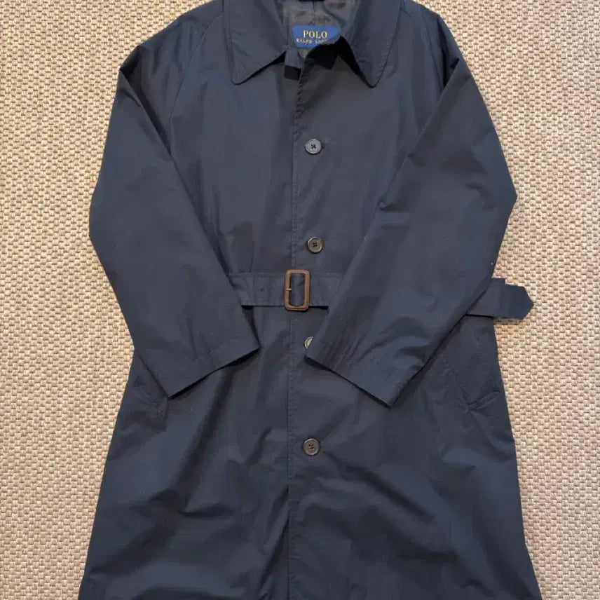 [BUNJANG] Polo Dark Navy Cotton Balmacaan Coat / 폴로 다크네이비 코튼 발마칸 40S 팝니다.