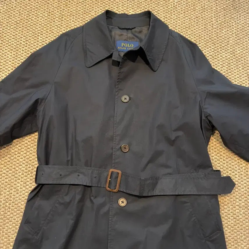 [BUNJANG] Polo Dark Navy Cotton Balmacaan Coat / 폴로 다크네이비 코튼 발마칸 40S 팝니다.