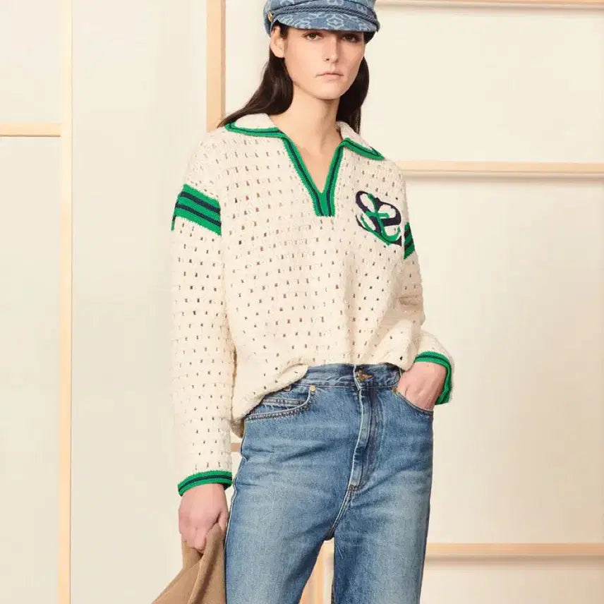 [BUNJANG] Sandro Crochet Knit 0 Size / (정품)산드로 크로셰 니트 0 사이즈