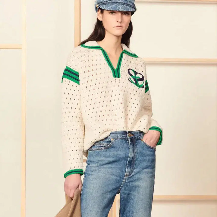 [BUNJANG] Sandro Crochet Knit 0 Size / (정품)산드로 크로셰 니트 0 사이즈