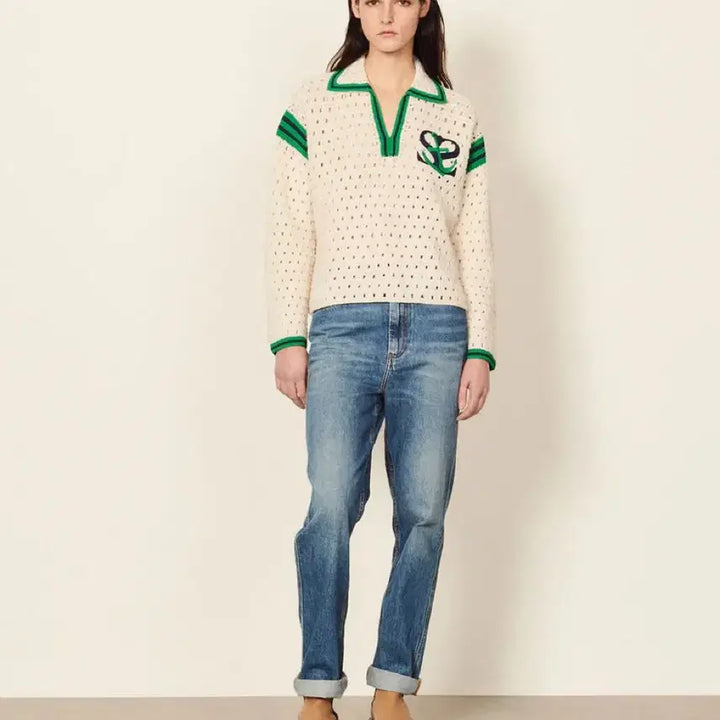 [BUNJANG] Sandro Crochet Knit 0 Size / (정품)산드로 크로셰 니트 0 사이즈