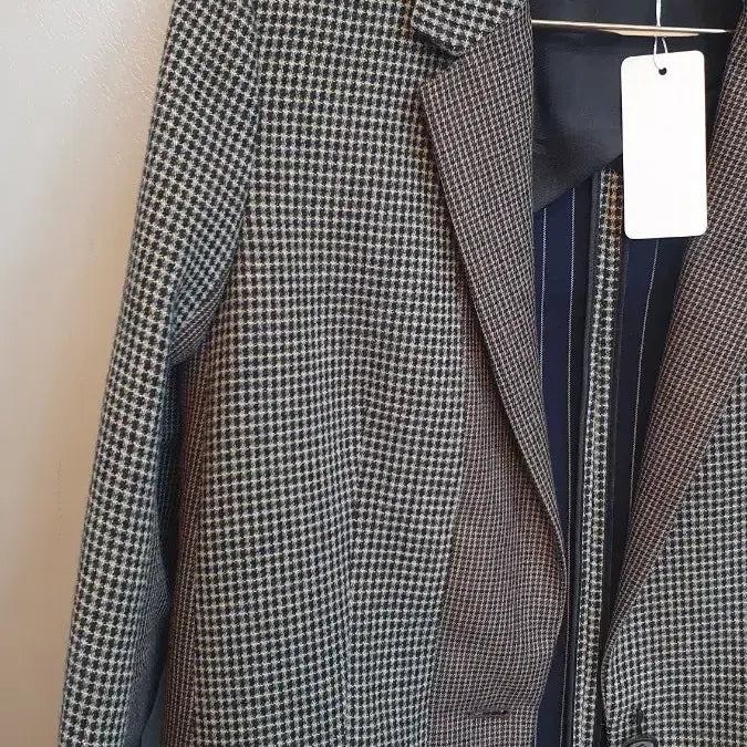[BUNJANG] System Checkered Color Block Jacket / 시스템의 체크 배색 자켓입니다. 독특한 배색 디테일이 포인트인 제품입니다