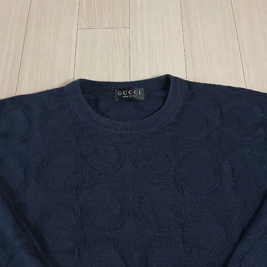 [BUNJANG] Gucci Knit Long Sleeve Shirt / 구찌 니트 긴팔. 짙은네이비색