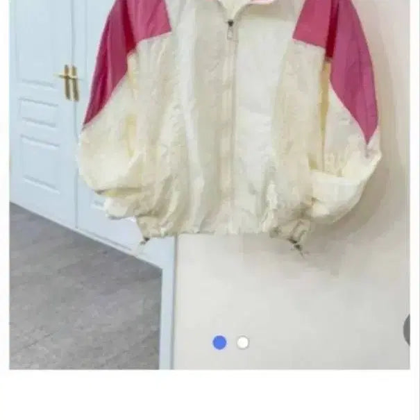 [SOLD OUT] (핑크)레이스배색 바스락점퍼 새상품(77까지)