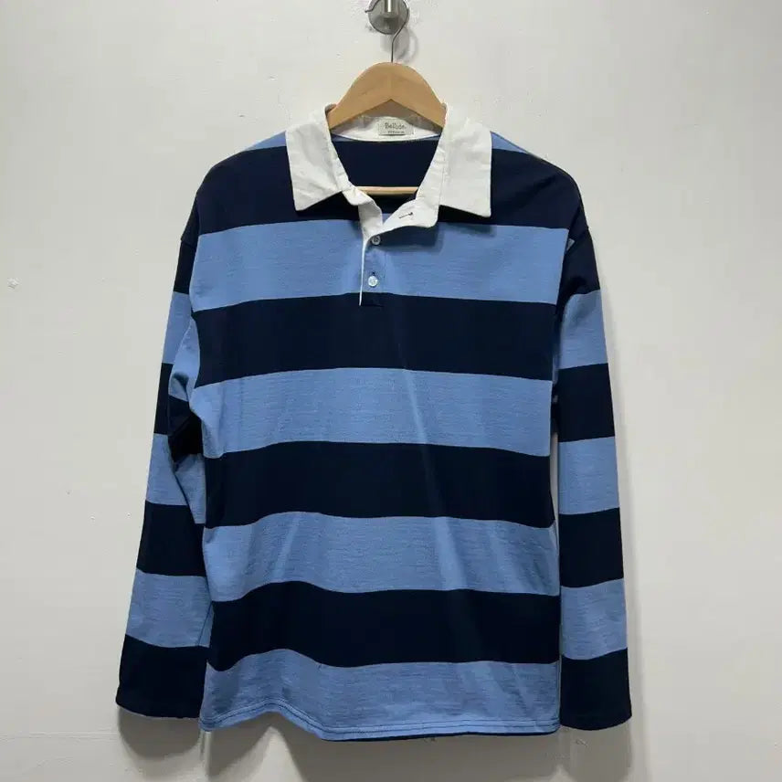 [BUNJANG] Bellide Striped Rugby Long Sleeve T-Shirt / Bellide 스트라이프 럭비 롱슬리브 티셔츠 L