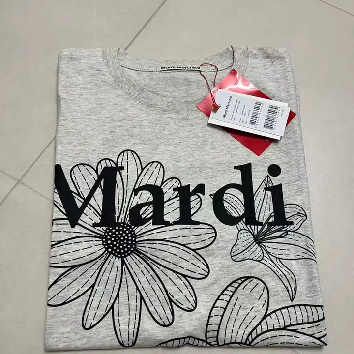 [BUNJANG] Mardi Mercredi Flower Short Sleeve T-shirt / 마르디 메크르디 플라워 반팔 티셔츠 새상품