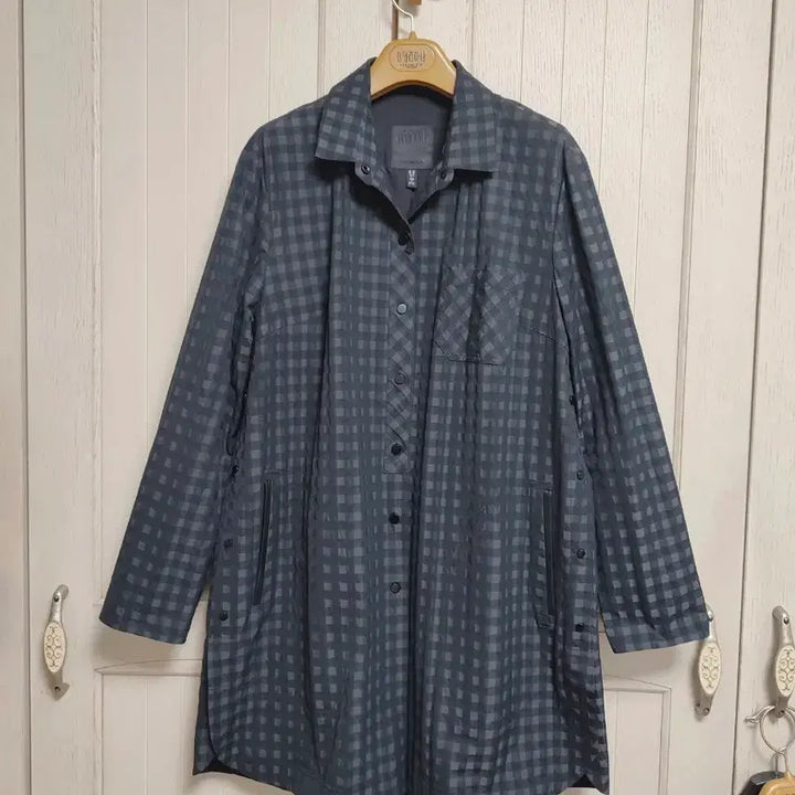 [BUNJANG] HANEZA Italian Check Long Jacket / HANEZA 이따리아나 체크 롱 자켓