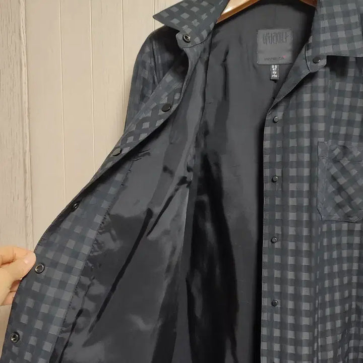 [BUNJANG] HANEZA Italian Check Long Jacket / HANEZA 이따리아나 체크 롱 자켓