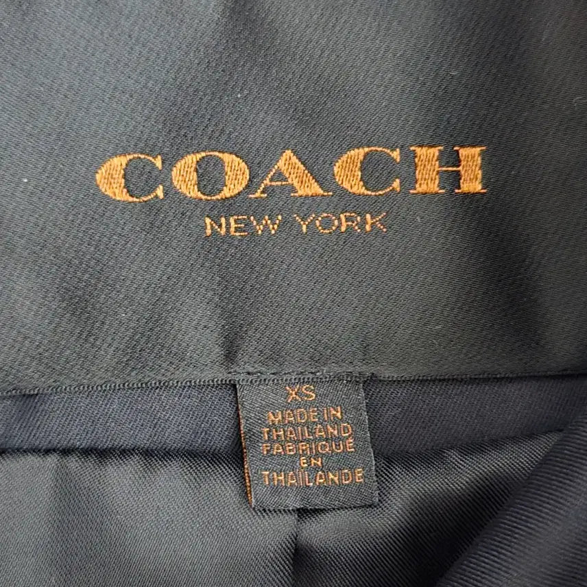 [BUNJANG] Coach Trench Coat / 코치 블랙 배색 트렌치 코트