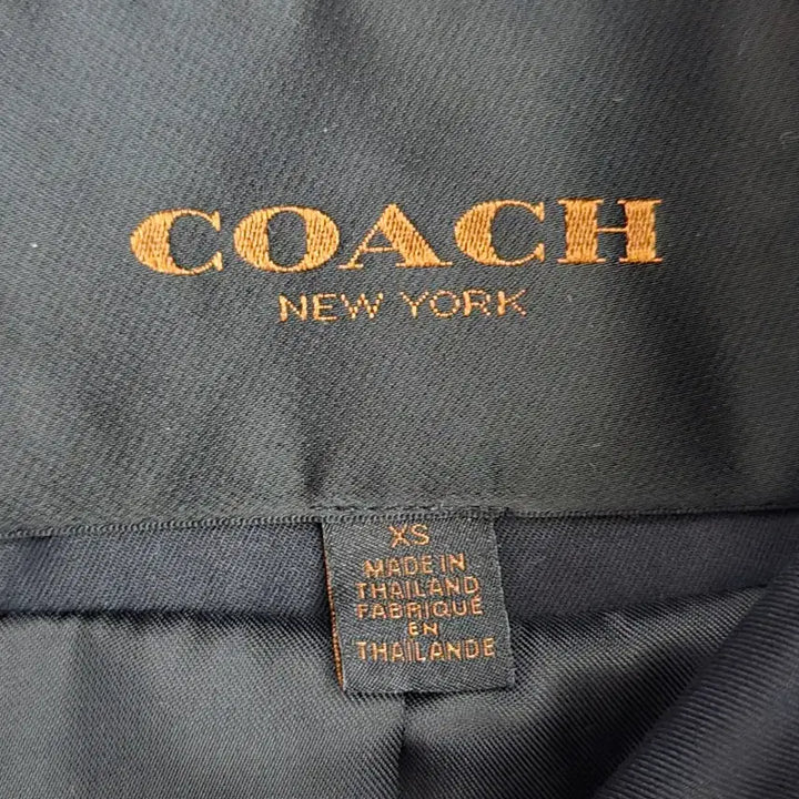 [BUNJANG] Coach Trench Coat / 코치 블랙 배색 트렌치 코트