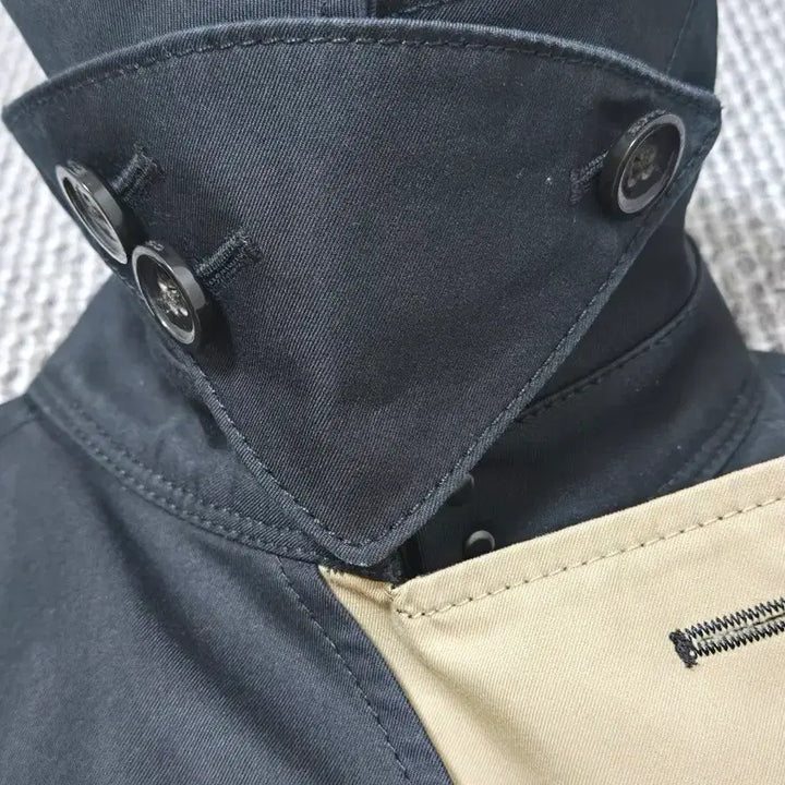 [BUNJANG] Coach Trench Coat / 코치 블랙 배색 트렌치 코트