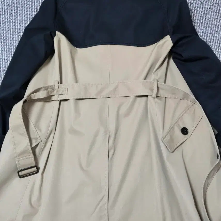 [BUNJANG] Coach Trench Coat / 코치 블랙 배색 트렌치 코트