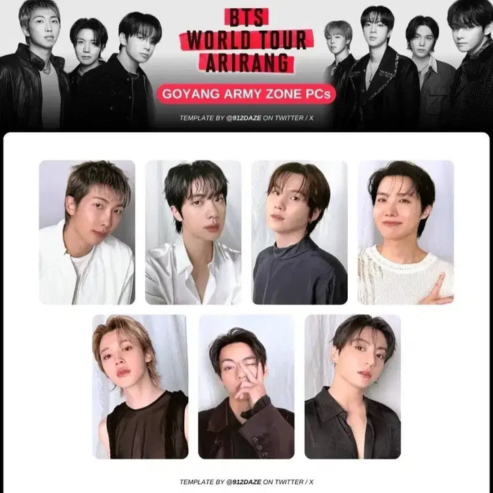 [BUNJANG] BTS Arirang Goyang Concert ARMY ZONE Photocard Bundle Set / (7장 일괄양도) 방탄 아리랑 고양콘 아미존 포카세트