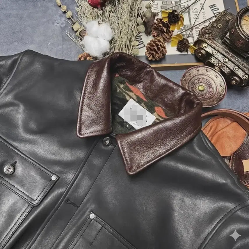 [BUNJANG] Vintage Leather Jacket / 남성가죽자켓