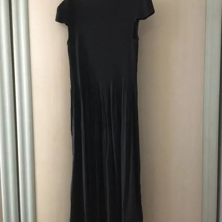 [BUNJANG] Vintage Layered Long Dress with Pleated Lace / 일본빈티지 고동색 레이어드 롱원피스 드레스 플리츠 레이스