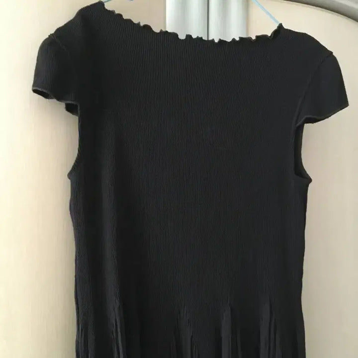[BUNJANG] Vintage Layered Long Dress with Pleated Lace / 일본빈티지 고동색 레이어드 롱원피스 드레스 플리츠 레이스