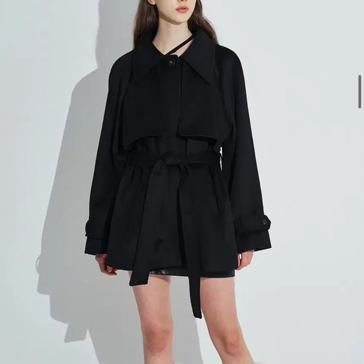 [BUNJANG] Rojefranz Wool Rich Half Coat [Black] / 로제프란츠 Wool Rich Half Coat [Black]