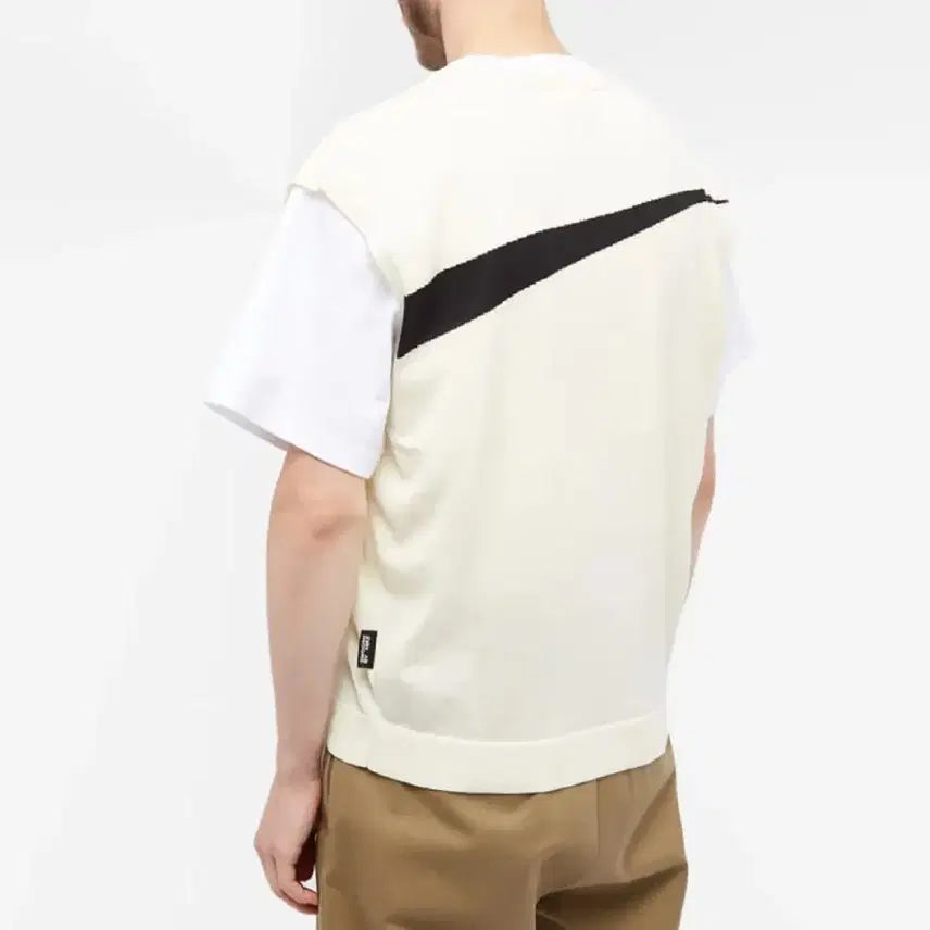 [BUNJANG] Nike Swoosh Knit Vest Ivory L Size / 나이키 스우시 니트 베스트 아이보리 L사이즈
