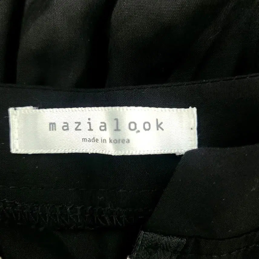 [BUNJANG] Black Zipper Point Waist Banding Long Dress / 블랙 지퍼 포인트 허리 밴딩 원피스